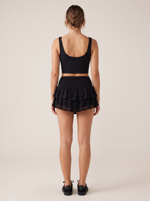 Falda Pantalón de Encaje con Volantes